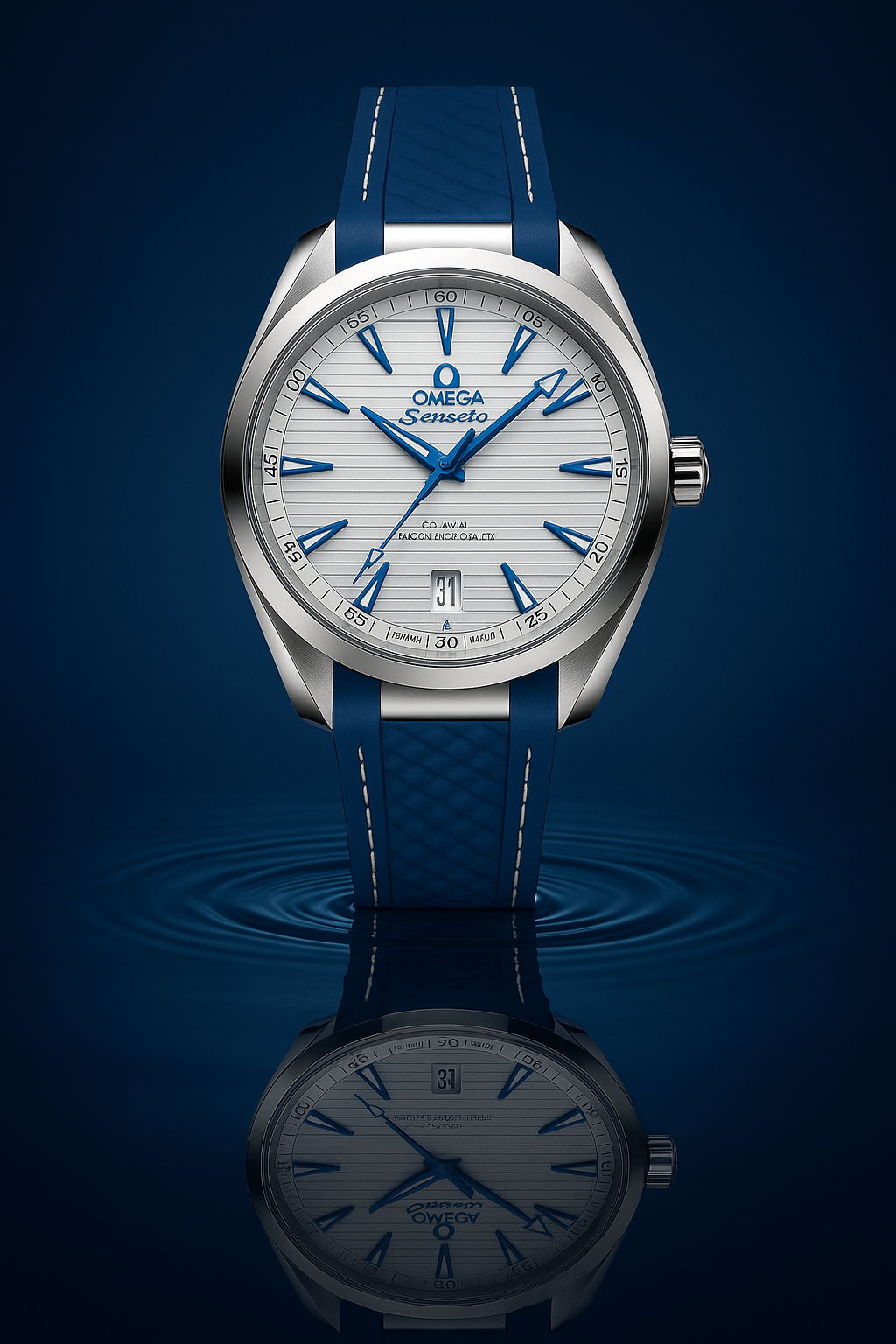 Seamaster Aqua Terra 150M 41 mm, steel on rubber strap
