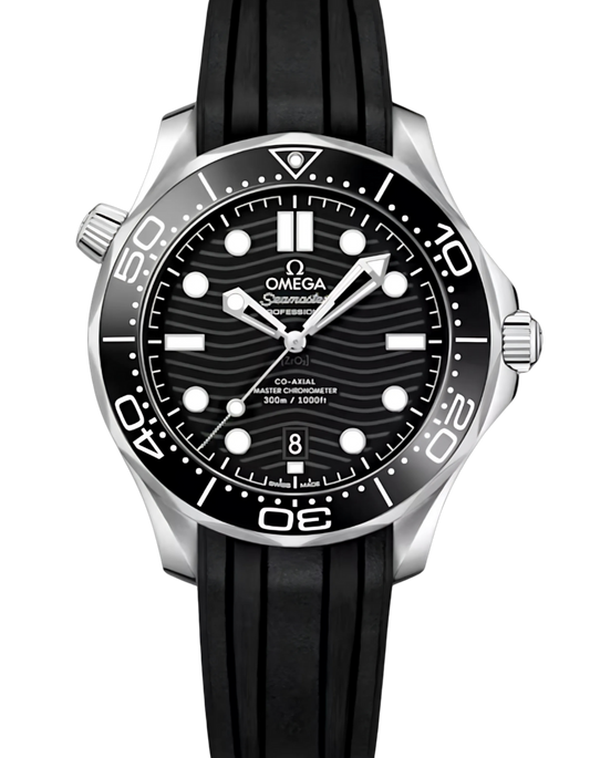 Seamaster Diver 300M 42 mm, steel on rubber strap